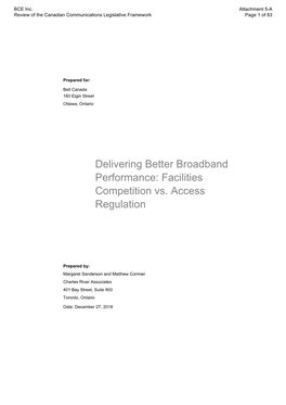 BCE Inc.: Delivering Better Broadband Performance: Facilities