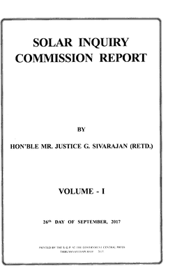 Solar Nquiry Commission Report