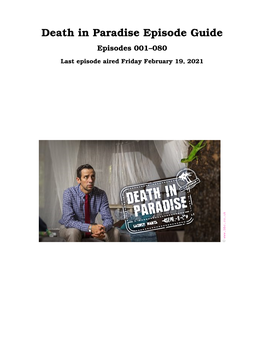 Death in Paradise Episode Guide Episodes 001–080