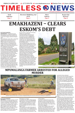 Emakhazeni – Clears Eskom's Debt