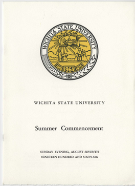 Summer Commencement Program 1966