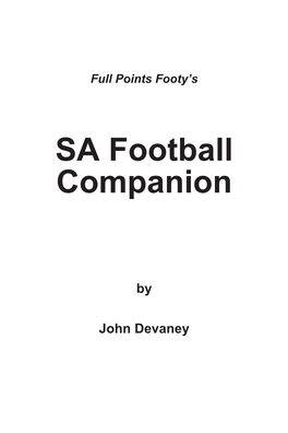 SA Football Companion