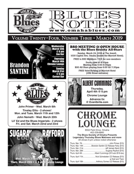 Blues Notes March 2019