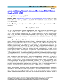 Aksan on Finkel, 'Osman's Dream: the Story of the Ottoman Empire, 1300-1923'