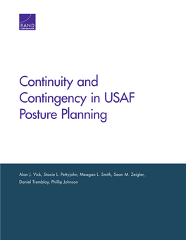 Continuity and Contingency in USAF Posture Planning