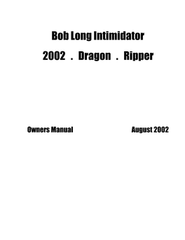 Intimidator Manual 2002 Final
