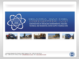 At Trakia-RM Ltd. We Specialize in Water-Drilling and Management of Well Systems for Dewatering of Excavations