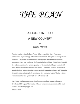 A Blueprint for a Blueprint for a New Country a New
