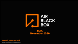 IATA November 2020 Travel, Connected