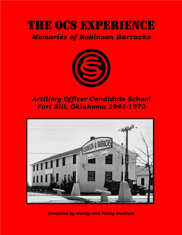 THE OCS Experience Memories of Robinson Barracks
