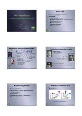 Inferring Phylogeny