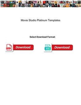 Movie Studio Platinum Templates