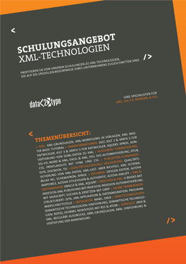 Schulungsangebot Xml-Technologien-Technologien, Zugeschnitten Sind