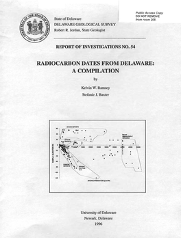 Radiocarbon Dates from Delaware: a Compilation
