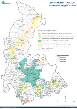 STUDIE SÍDELNÍ STRUKTURY Voda 8.6.1 Vymezení Rozvojových Os a Oblastí Javorník V Roce 2012 Bernartice