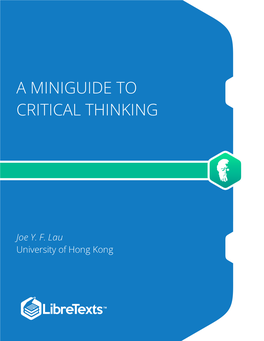 A Miniguide to Critical Thinking