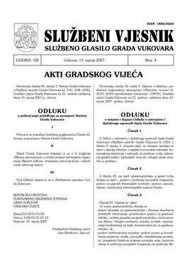 Akti Gradskog Vijeća