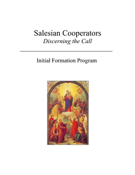 Salesian Cooperators Discerning the Call ______