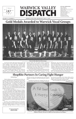 Gold Medals Awarded to Warwick Vocal Groups