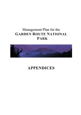 Grnp Management Plan Appendices