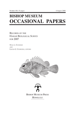 Occasional Papers