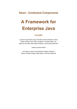 A Framework for Enterprise Java