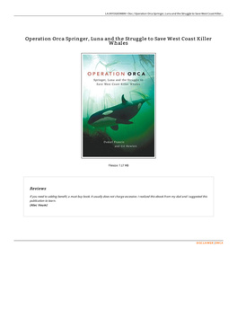 Read PDF / Operation Orca Springer, Luna and the Struggle