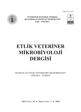 Etlik Veteriner Mikrobiyoloji Dergisi