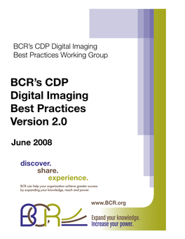 BCR's CDP Digital Imaging Best Practices Version