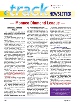 — Monaco Diamond League —