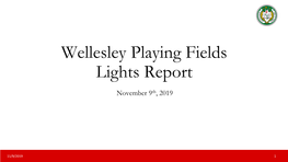 Wellesley Playing Fields Lights Draft Report