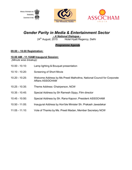 Gender Parity in Media & Entertainment Sector