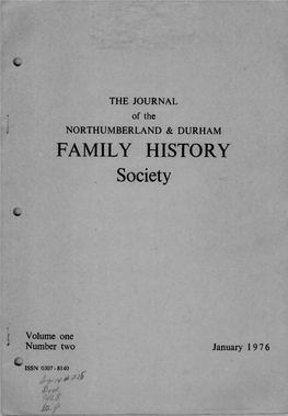 The Journal of the Northumberland & Durham