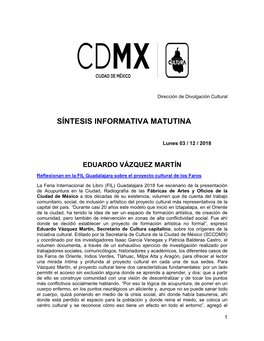 Síntesis Informativa Matutina