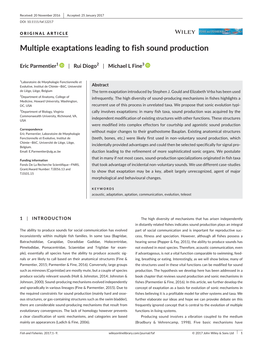 Multiple Exaptations Leading to Fish Sound Production