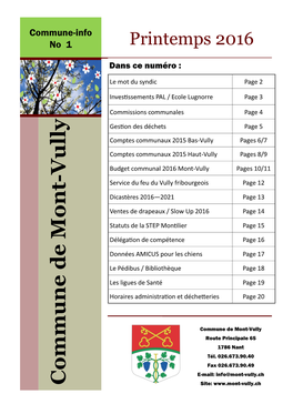 Commune De Mo Nt-Vully