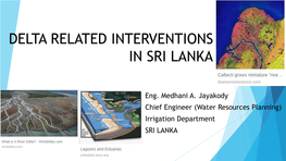 Delta Related Interventions in Sri Lanka