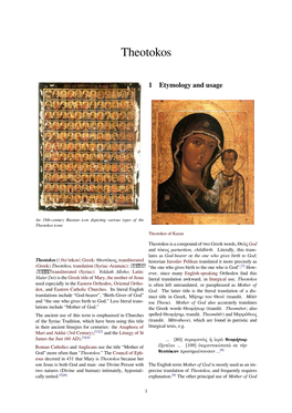 Mary, Mother of God “Confessing the Word to Be United with the ﬂesh According to the Hypostasis, We Worship One Son and Lord, Jesus Christ