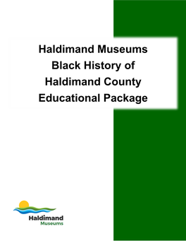 Haldimand Museums Black History Teacher