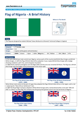 Flag of Nigeria - a Brief History