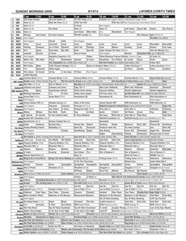 Sunday Morning Grid 9/14/14 Latimes.Com/Tv Times