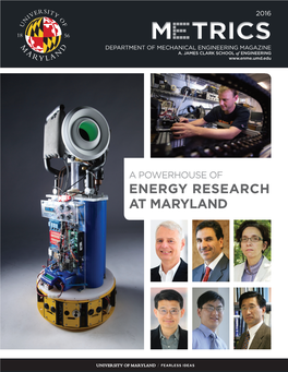 Energy Research at Maryland