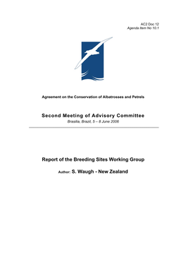 Second Meeting of Advisory Committee Report of the Breeding