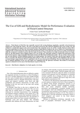 The Use of GIS and Hydrodynamic Model for Performance