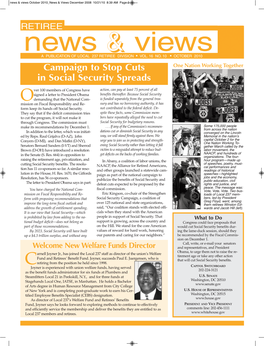 Retiree News & Views Oct. 2010