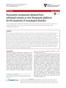 Neuroactive Compounds Obtained from Arthropod Venoms As New