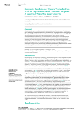 Successful Resolution of Chronic Testicular Pain with an Impairment-Based Treatment Program: a Case Study with One-Year Follow-Up