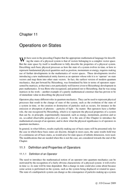 Operations on States