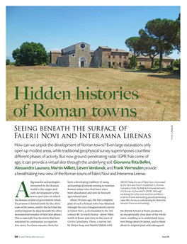 Hidden Histories of Roman Towns