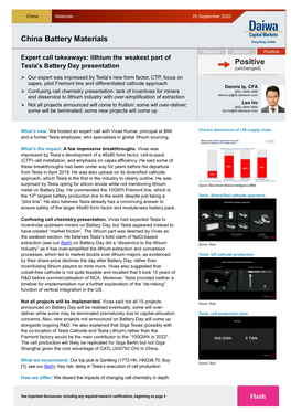 China Battery Materials